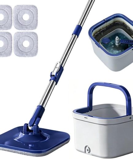 Spin mop bucket cleaning system